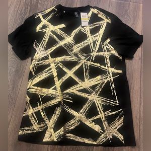 NEW INC T SHIRT BLACK & GOLD